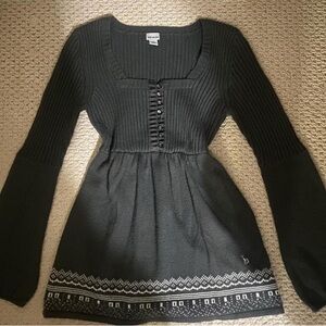 Black Long Sleeve Knit Top